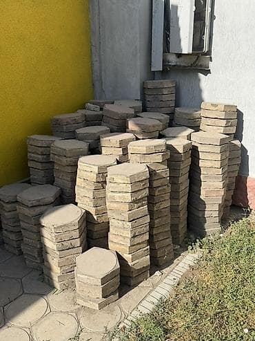 Брусчатка: Тротуарная плитка, Другая модель, Бетонная, Для двора, Б/у — 2