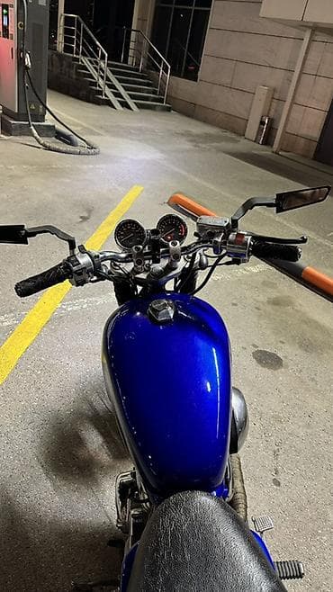 купить cafe racer: Мотоцикл дорожный (нейкед/круизер-стайл), синий металлик — 7