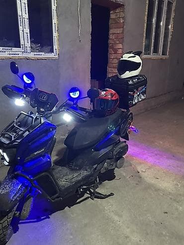 мини мапед: Скутер/мопед с доработками освещения и туристическим обвесом Основные — 5