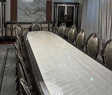 Стол и стул для зала, цвет - Коричневый