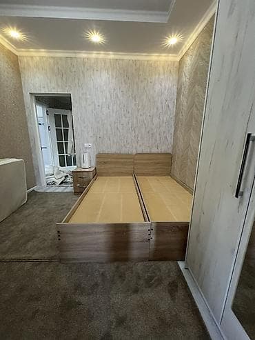 Эмерек: Односпальная модульная кровать из ЛДСП, цвет дуб/дуб сонома. - — 3