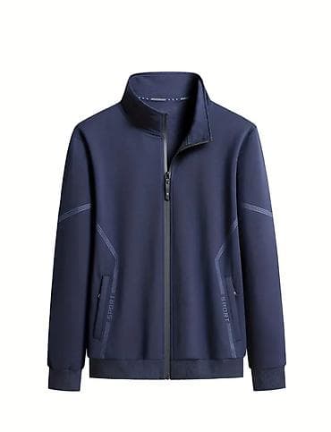 Толстовки: Мужской спортивный костюм, цвет темно-синий (набор: куртка на молнии + — 5