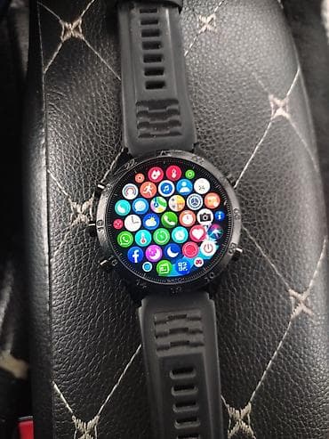 Xiaomi: Карбоновые Смарт-часы с круглым сенсорным дисплеем и силиконовым — 1