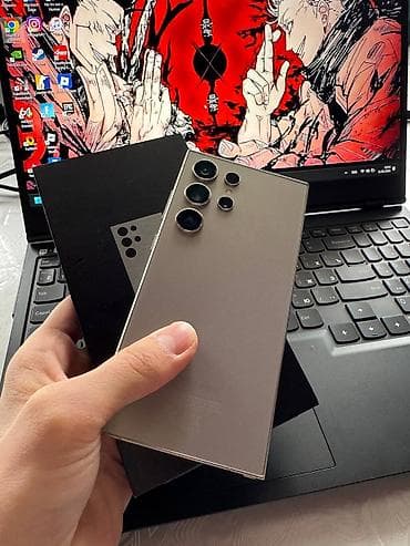 телефон буш: Samsung Galaxy S24 Ultra, Б/у, 256 ГБ, цвет - Бежевый, 2 SIM — 7