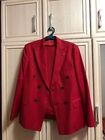 женские вещи пакет: Мужской костюм, 4XL, Б/у, цвет - Красный, Платная доставка — 1