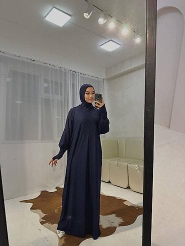 m s: Повседневное платье, Made in KG, Осень-весна, Длинная модель, Трикотаж, Оверсайз, XL — 2