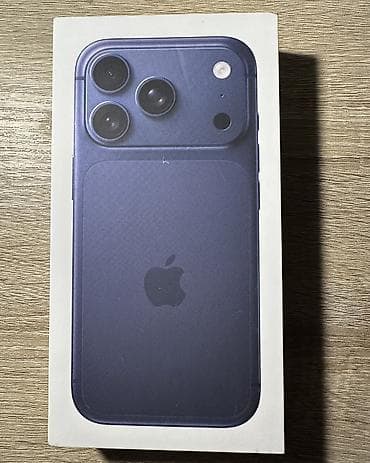 IPhone 17 Pro, Жаңы, 256 ГБ, Көк, Кабель, Куту
