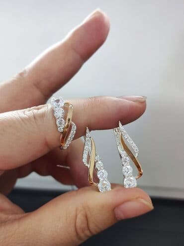 свадебные наборы ручной: Набор украшений, Проба 925, Женские, Новый — 3