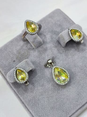 свадебные платья от производителя: Набор украшений, Проба 925, Женские, Новый — 1