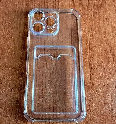 Прозрачный чехол для iPhone 16 Pro Max с отделением для карты -