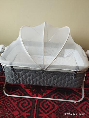 москитная сетка на коляску: Люлька, Б/у, Колыбель, Металл, цвет - Серый, Платная доставка — 1