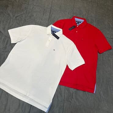 Футболкалар: Эркектердин футболкасы, XS, S, M, Tommy Hilfiger, Жаңы, түсү - Ак, Акысыз жеткирүү — 2