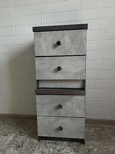 комод тумбочка буфет: Комод для одежды, С зеркалом, ЛДСП, цвет - Серый — 2