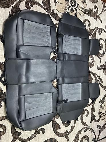 обивка: Чехлы Экокожа, С подушкой, цвет - Черный, Б/у, Самовывоз — 5