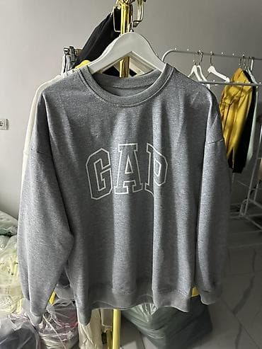 пижамные штаны: Свитшоты и худи - Свитшоты GAP: классический крой, круглый вырез — 4