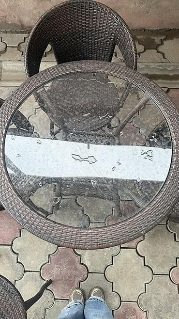 stol: Комплект садовой мебели, Кресла, Ротанг — 4