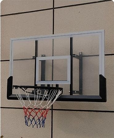 Баскетбольное кольцо, крепящееся на стену, с прозрачным щитом
