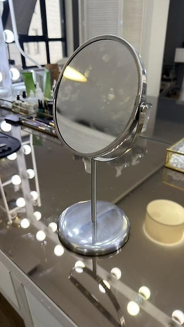 Настольное косметическое зеркало на подставке Икеа - Двустороннее