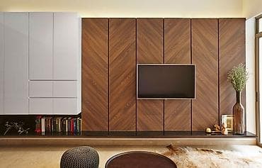 led matrix panel: Декоративные стеновые панели для гостиной с интегрированным ТВ-зоной — 1