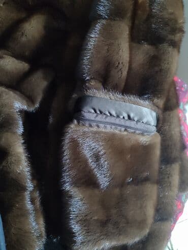 платья из панбархата на шифоне для полных: Шуба, Норка, Короткая модель, Канада, M — 3