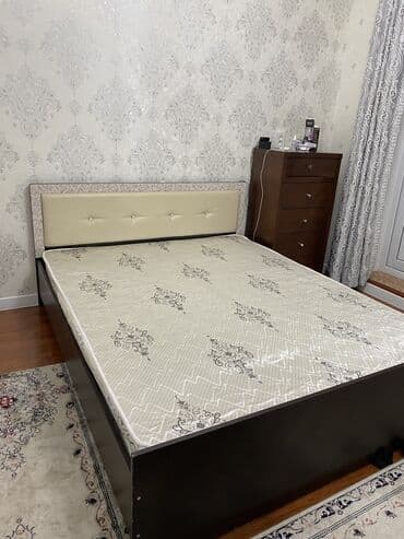 кованный кровать: Продаю кровать б/у Размер: двуспальная Состояние: хорошее, без — 1