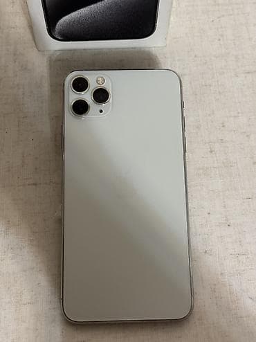 google pixel 9: IPhone 11 Pro Max, Б/у, 64 ГБ, White Titanium, Защитное стекло, Чехол, 75 % — 1