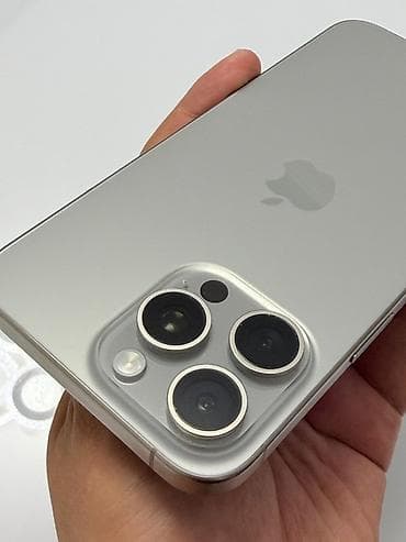 iphone 11: IPhone 15 Pro Max, Б/у, 1 ТБ, Natural Titanium, Кабель, 80 % — 7