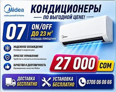 м 2: Кондиционер Midea (серия 07, ON/OFF) - Рекомендуемая площадь — 1