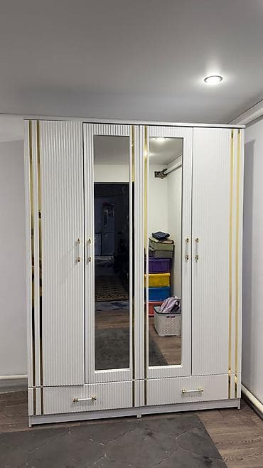 Продукты питания: Шкаф-купе-сундук-камот распашной 4-дверный для спальни/прихожий - — 4