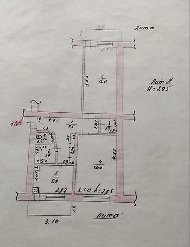 75000: 2 комнаты, 50 м², Индивидуалка, 2 этаж — 3