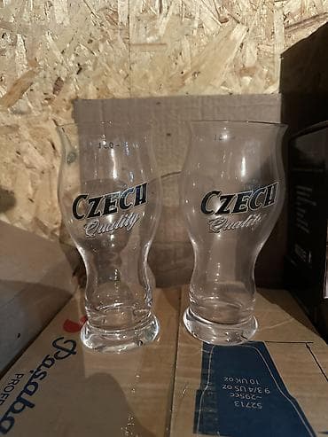 Техника и электроника: Стеклянные бокалы для пива «Czech Quality» — набор из 2 штук. есть — 1