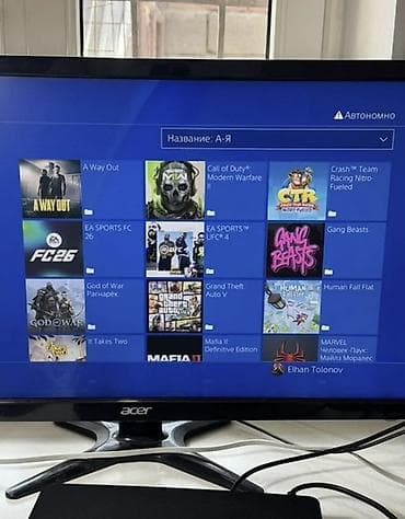 сони плейстейшен 4 слим: PS4 slim 500gb, прошитая Загружены топовые игры 2 джойстика В — 2