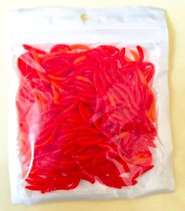 корм для рыб: Силиконовые приманки «личинка/мотыль» для рыбалки. В пачке 100шт. - — 4