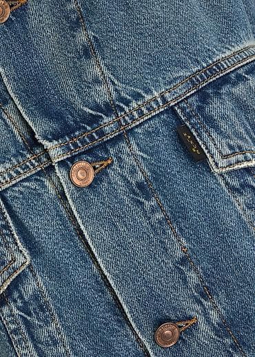 30: Джинсовая куртка, Свободная модель, Осень-весна, L — 4