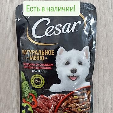 dog chow: Cesar «Натуральное меню» — влажный корм для собак в соусе. Вкус — 1
