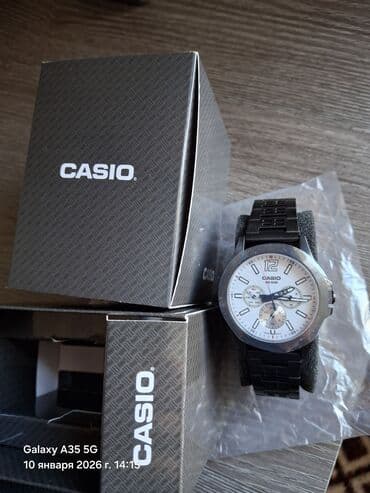 Классические часы часы, Casio, Титан, Япония, Водонепроницаемые, Оригинал, Унисекс, Новый