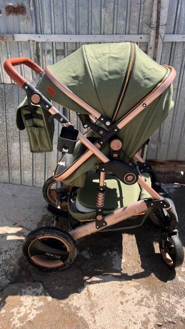 машина детская с пультом: Коляска, цвет - Золотой — 1