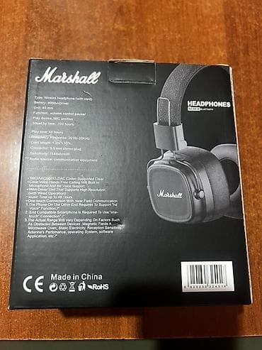 динамики 13см: Беспроводные накладные наушники, Marshall — 4