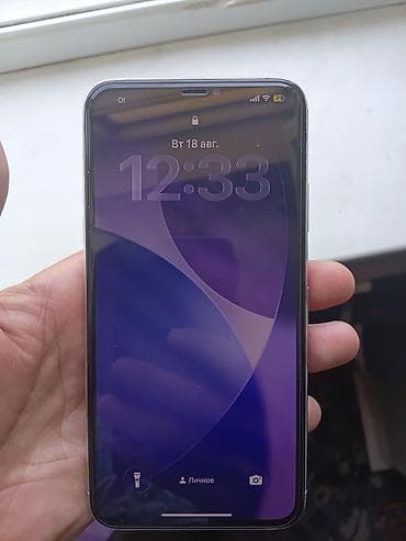 IPhone 11 Pro Max, Б/у, Серебристый, Коробка, 80 %