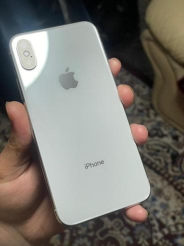 IPhone X, Б/у, 64 ГБ, Серебристый, Чехол, 73 % at lalafo.kg IPhone X, Б/у, 64 ГБ, Серебристый, Чехол, 73 %