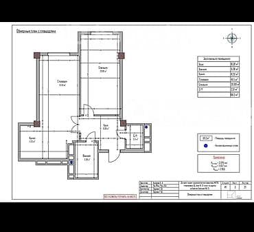 Кыймылсыз мүлк: 2 бөлмө, 64 м², Элитка, 10 кабат, Даяр ПСО (өзү оңдоп түзөтүп бүтүү үчүн) — 2