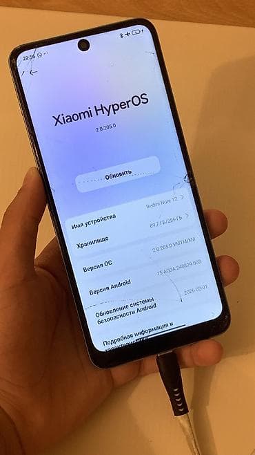 redmi 14s: Redmi, Redmi Note 12, Б/у, 256 ГБ, цвет - Голубой, В рассрочку — 9