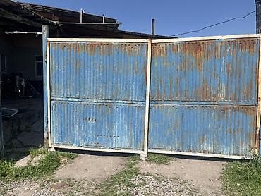 строительные лестницы: Металлические ворота распашные - Материал: стальной лист с продольной — 2