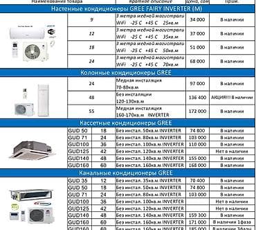 кондиционеры маленькие: Сплит-система, Gree, Новый, 40-50 м², Классический — 5