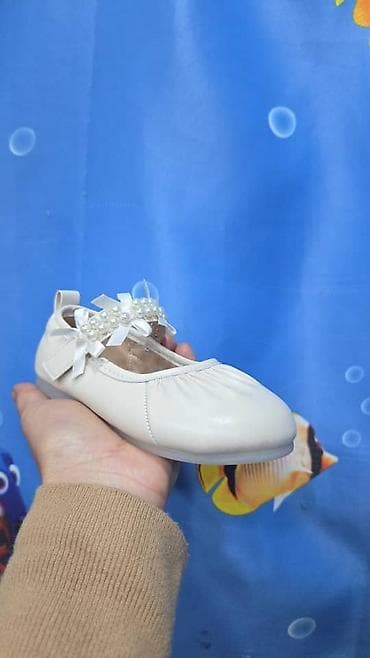 Детские балетки для девочки, цвет айвори (молочный). размеры с 26 по