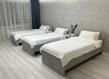 аренда квартиру в бишкеке: 6 комнат и более, Душевая кабина, Постельное белье, Кондиционер — 1