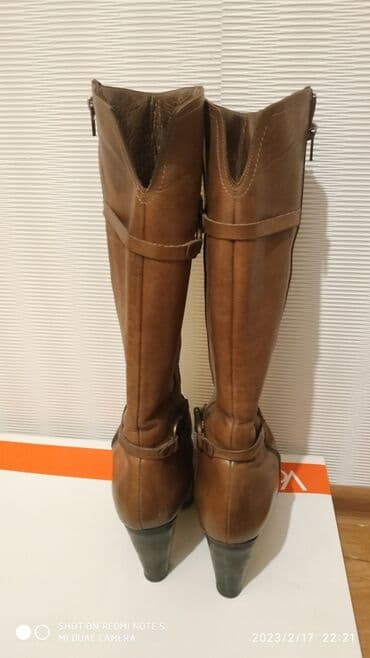 сапоги из натурального меха и кожи: Сапоги из натуральной кожи, еврозима, размер 37, еврозима, еатуральеый — 3