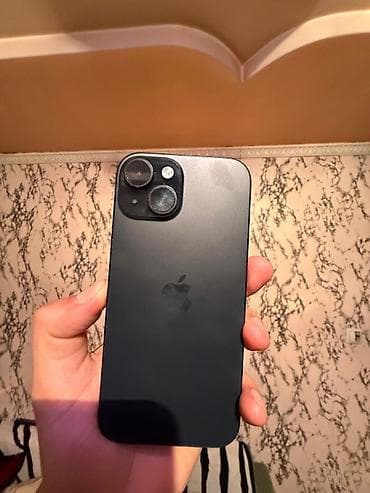 iphone se 32gb: IPhone 15, Б/у, 128 ГБ, Черный, Чехол, 77 % — 2