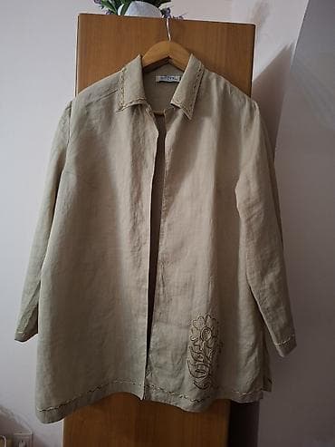pull bear: Кардиган, Лен, Длинная модель, Лето — 1