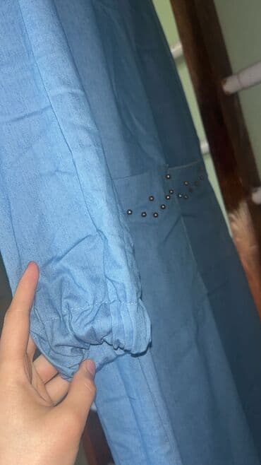 льняное платье халат: Новое платье На 48 р Ткань : тонкая джинса В отличном состоянии — 4